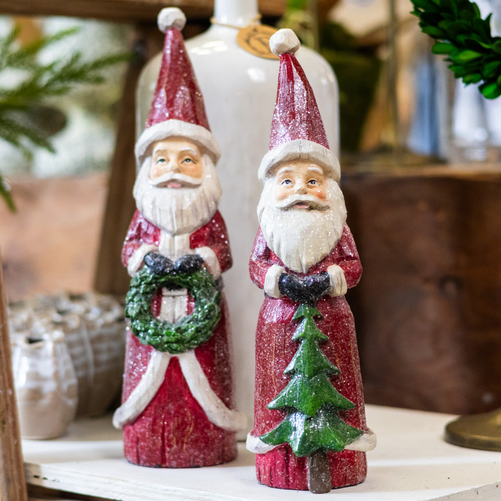 Resin Santa with Tree