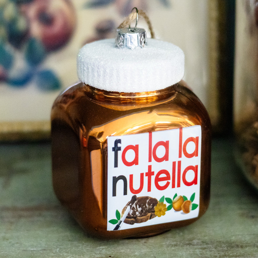 Fa La La Nutella Glass Ornament