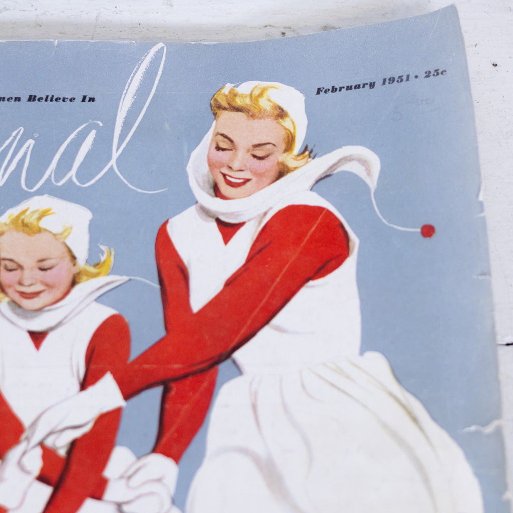 February 1951 Issue of Ladies' Home Journal Magazine Damaged