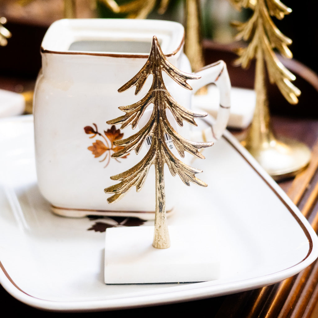 Tree Aluminum on Marble Base Short