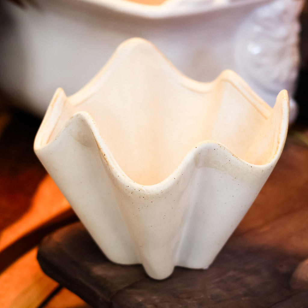 Round Speckled Cream Bowl