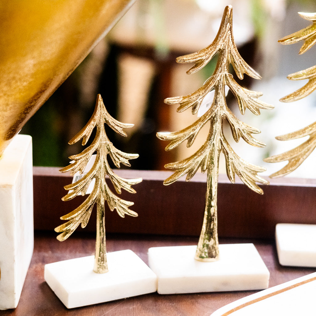 Tree Aluminum on Marble Base Short