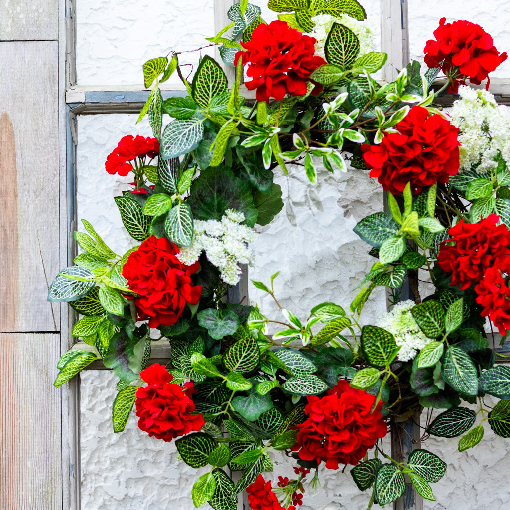 Greenhouse Geranium Wreath