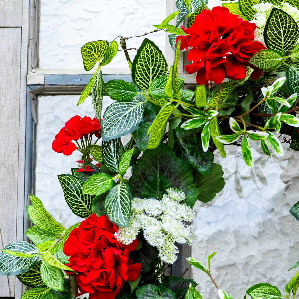 Greenhouse Geranium Wreath