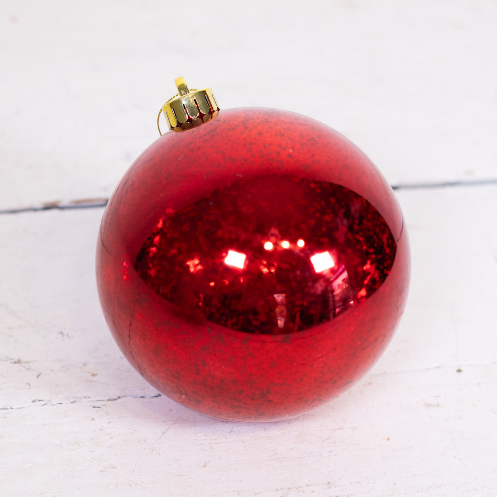 Mercury Red Ball Ornament Box of Two