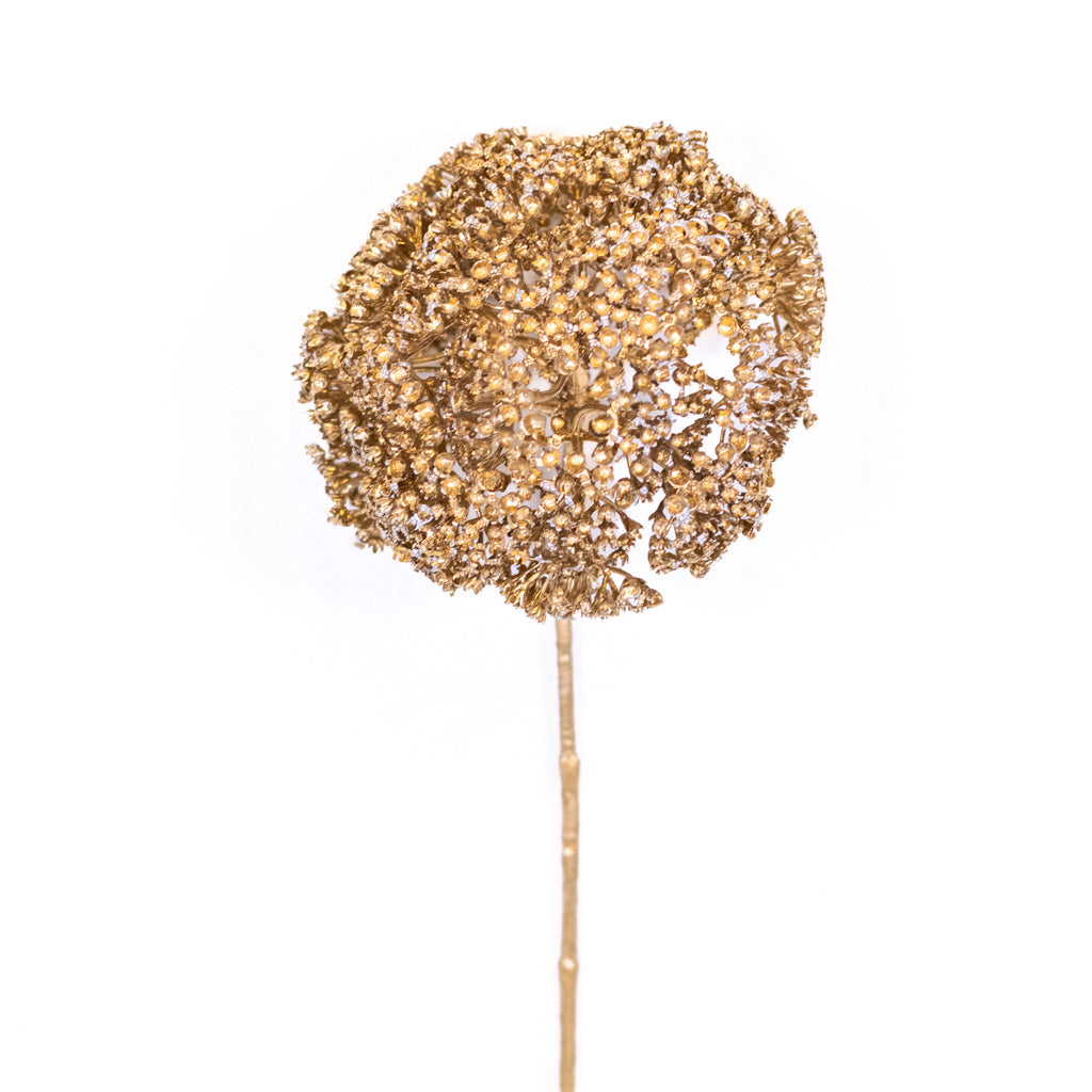 Metallic Gold Achillea Spray