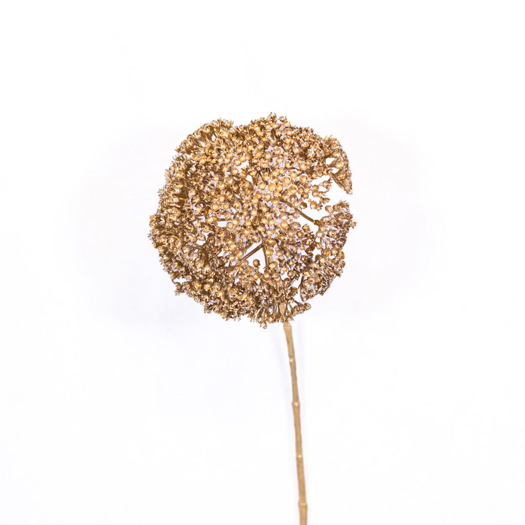 Metallic Gold Achillea Spray