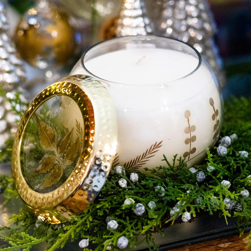 Frosted Juniper Candle in Glass with Lid