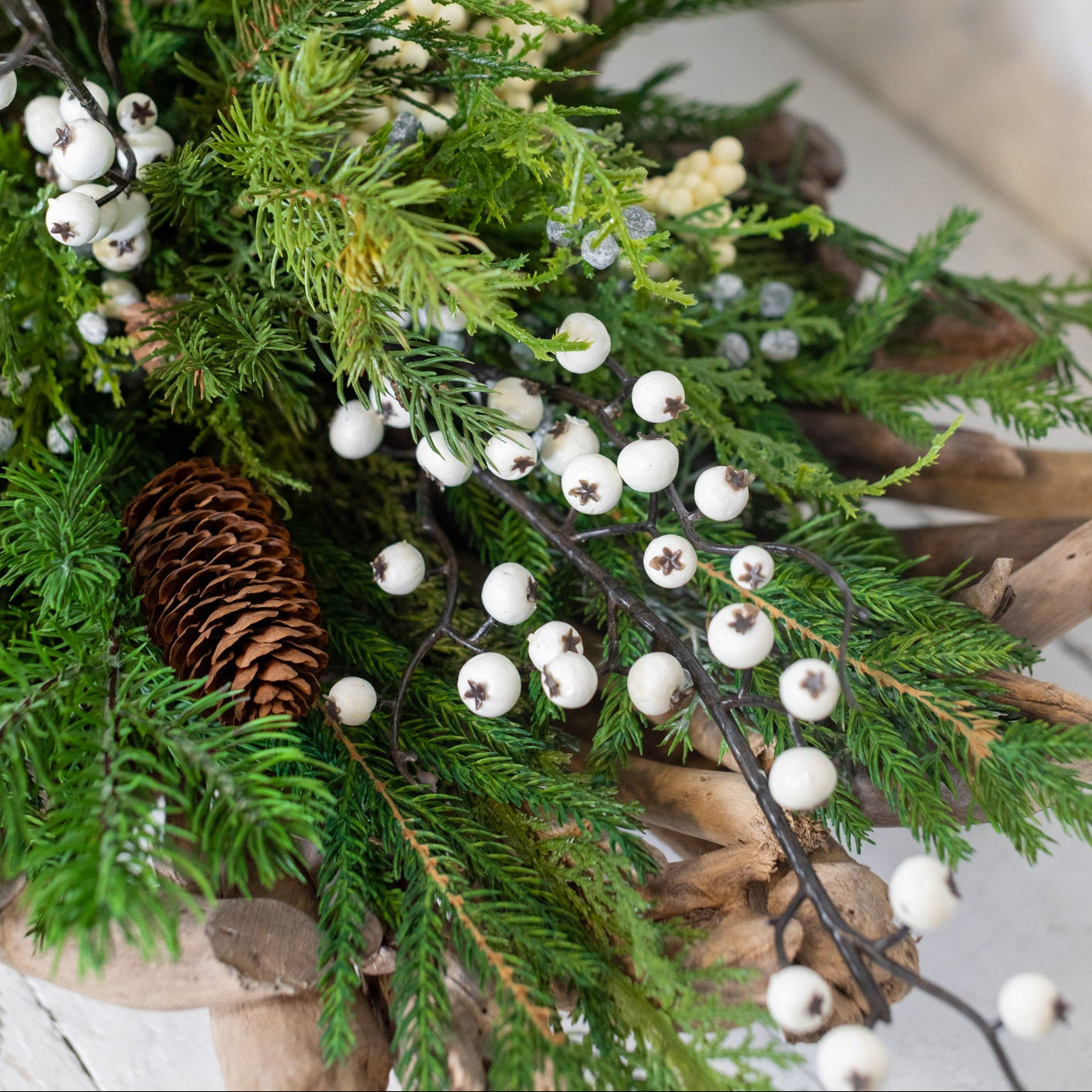 Fa La La White Holiday Centerpiece Drop In