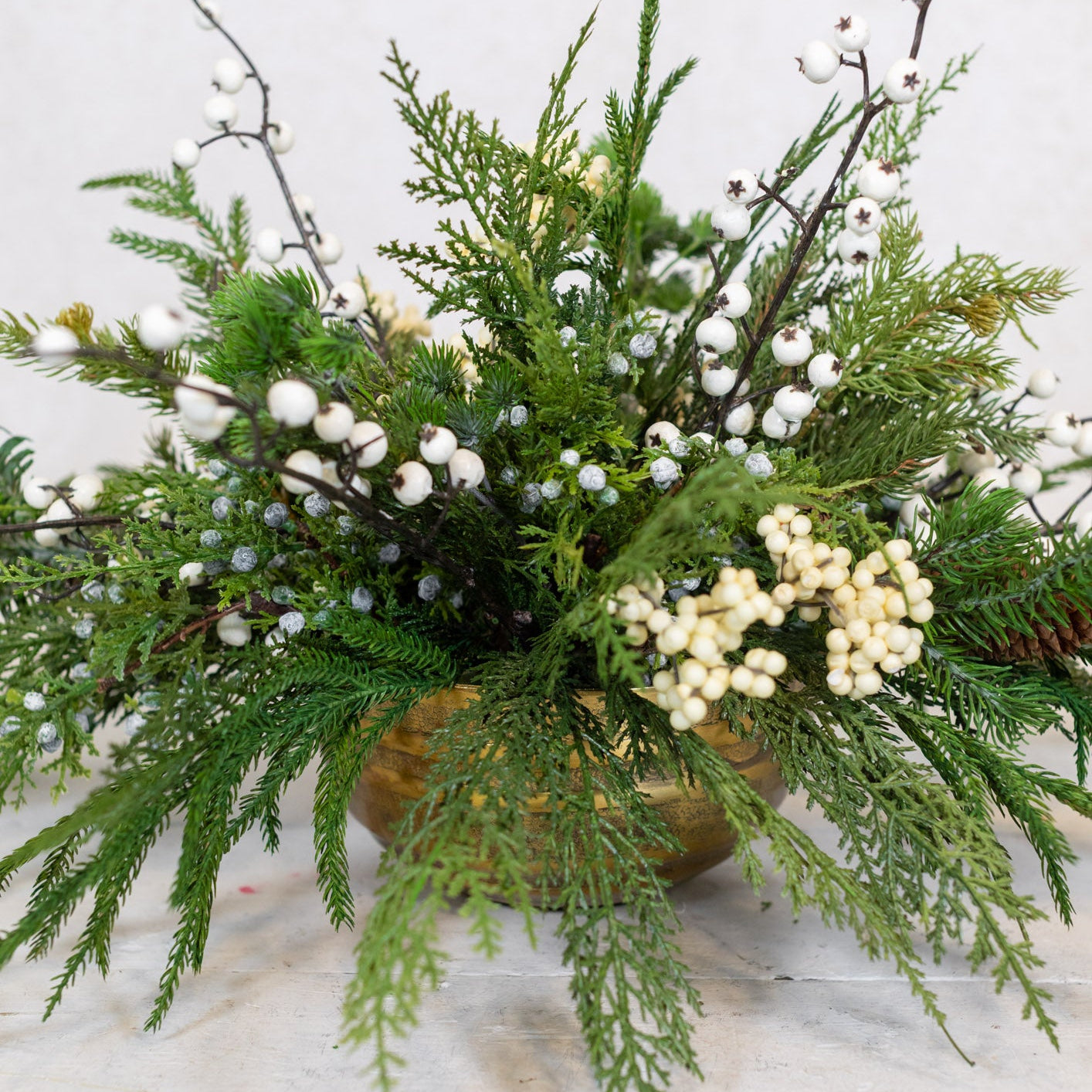 Fa La La White Holiday Centerpiece Drop In