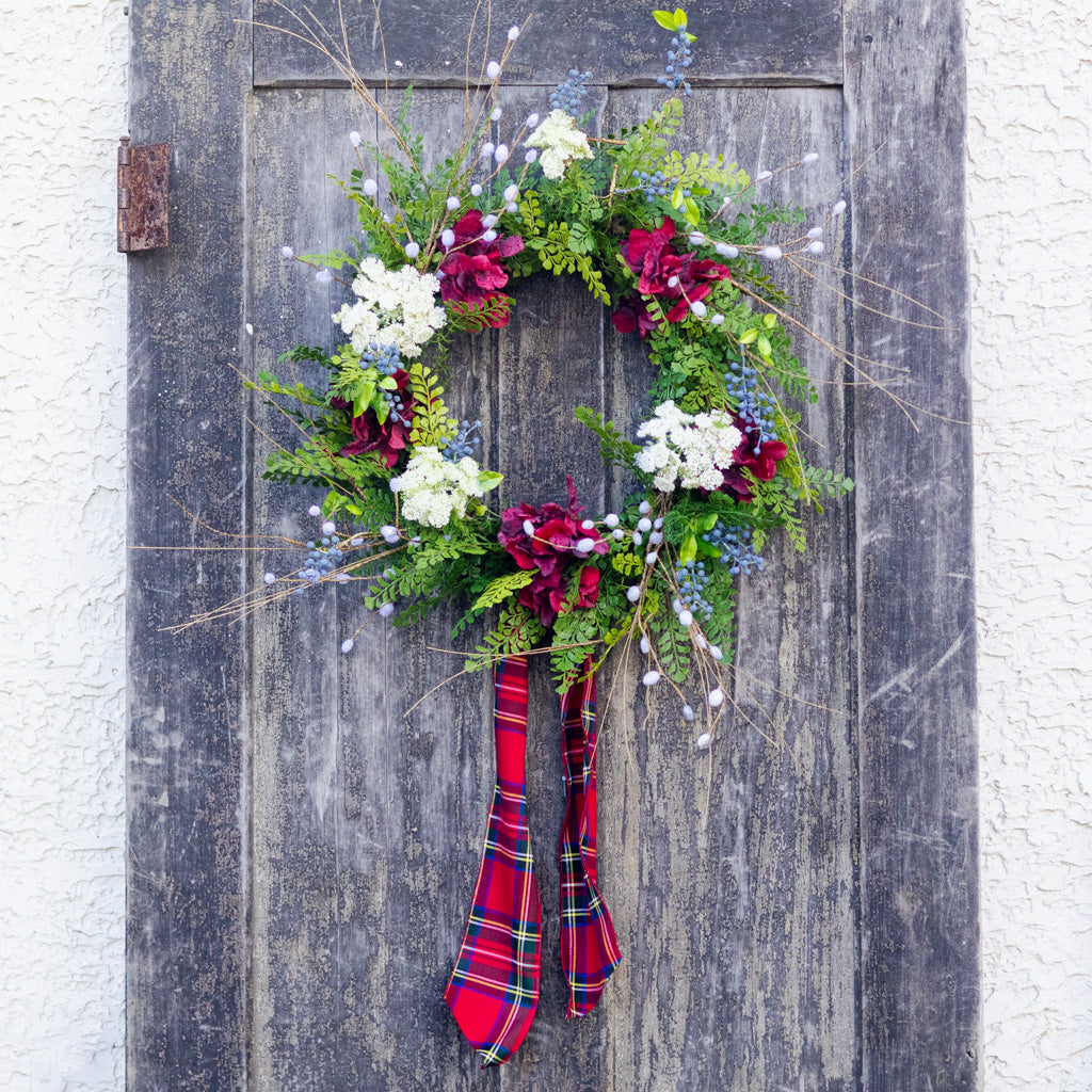 Heritage Wreath with Tartan Sash