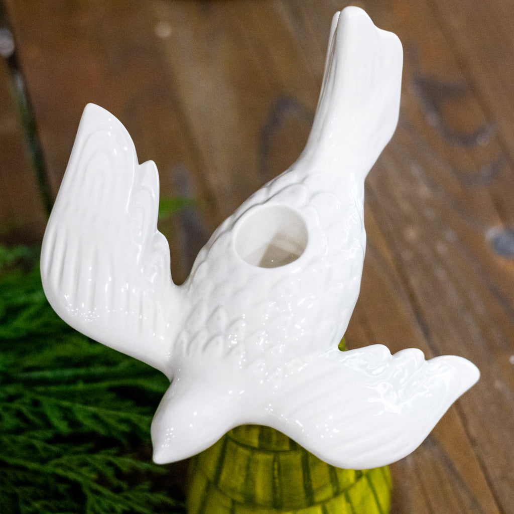 Dove Tree Ceramic Candleholder