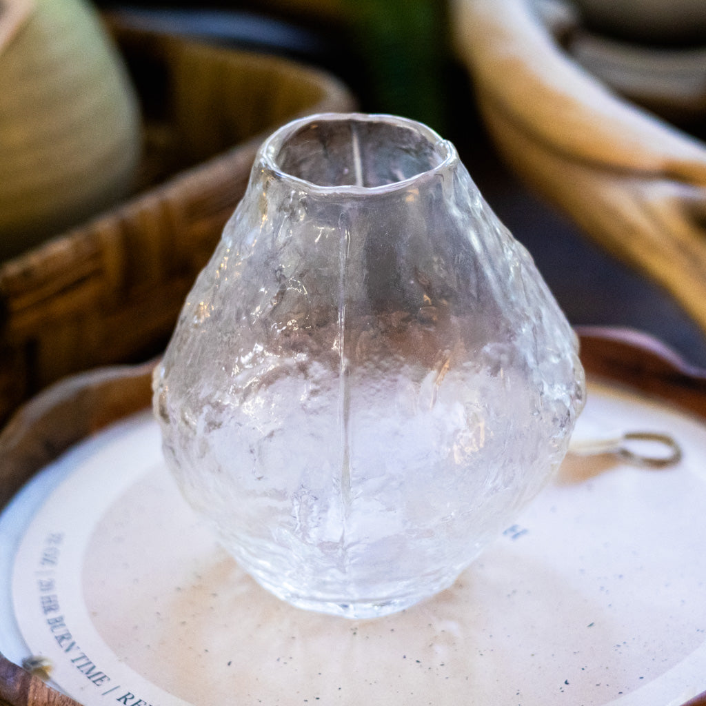 Glass Clear Ice Votive Small