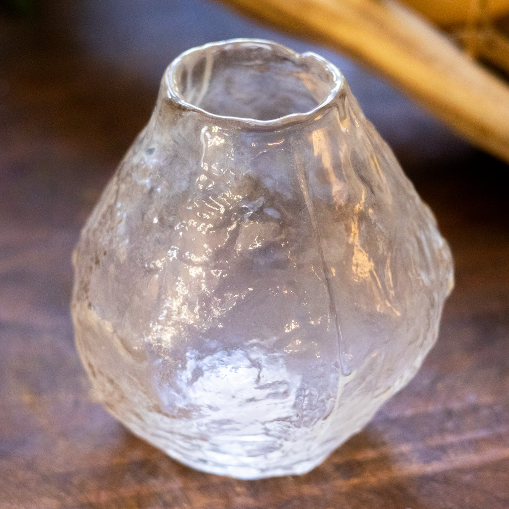 Glass Clear Ice Votive Small