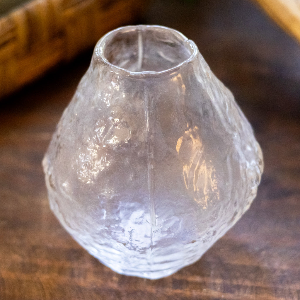 Glass Clear Ice Votive Small