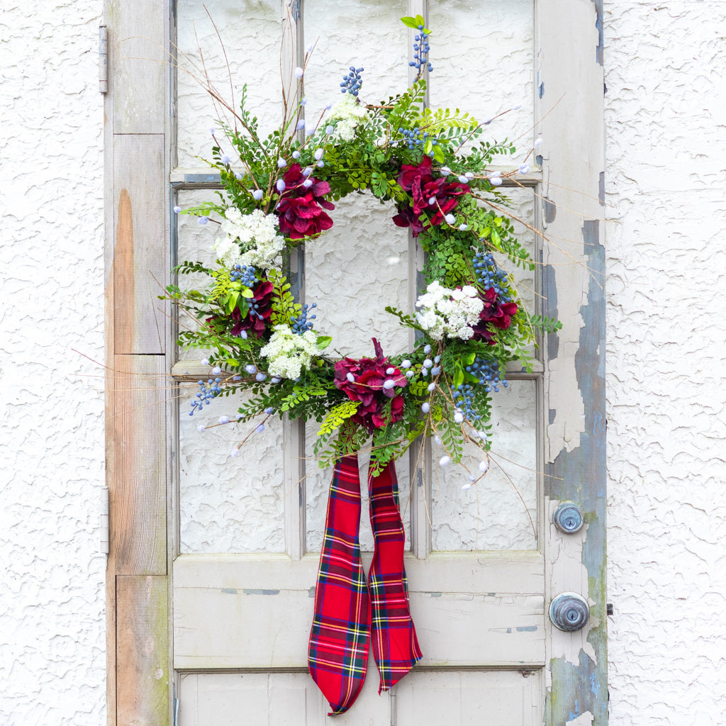Heritage Wreath with Tartan Sash