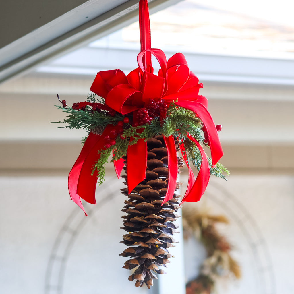 Decorated Hanging Holiday Pinecone