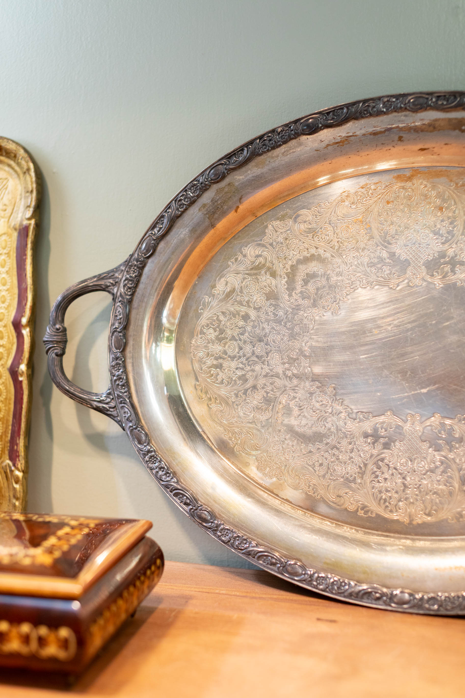 Silver Tray with Handles