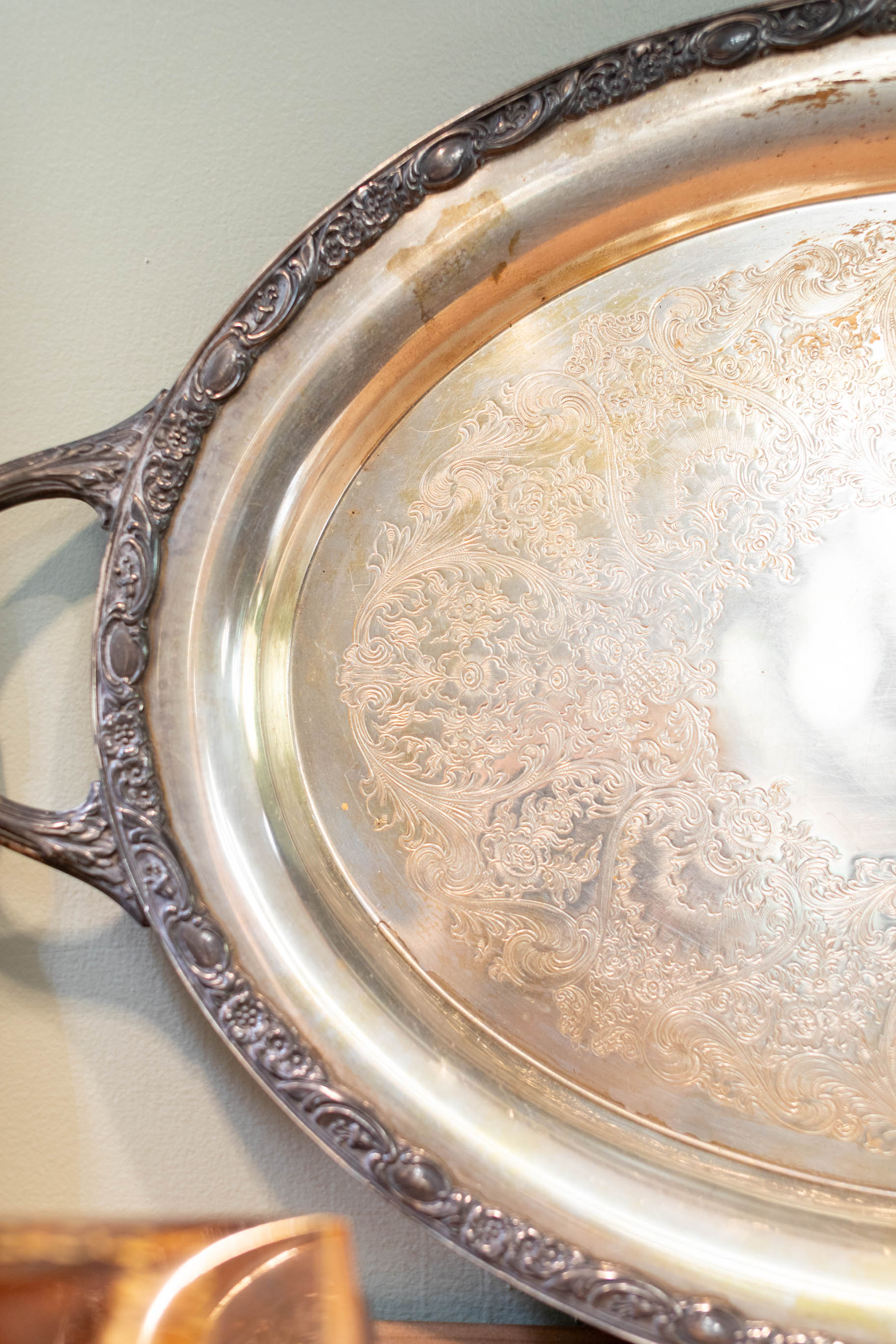Silver Tray with Handles