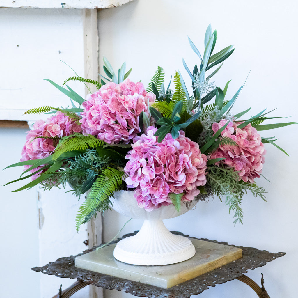 Pink Hydrangea Centerpiece Drop In
