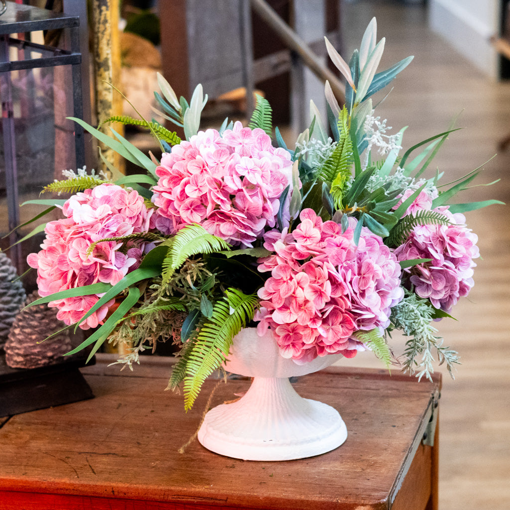 Pink Hydrangea Centerpiece Drop In