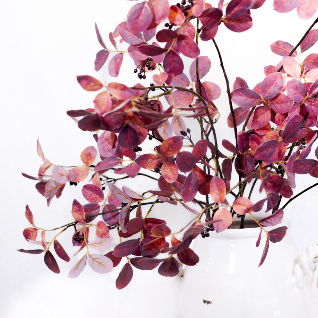 Myrtle Leaf with Berries Mulberry Spray