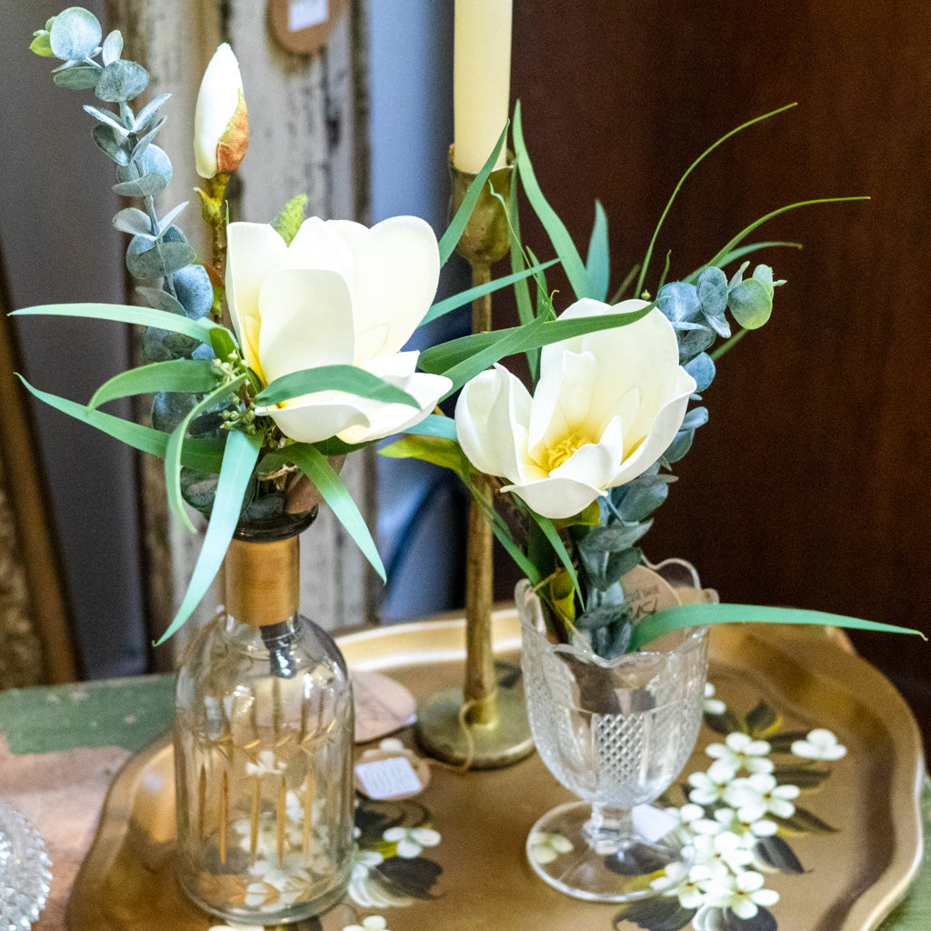 White Saucer Magnolia Mini Bouquet
