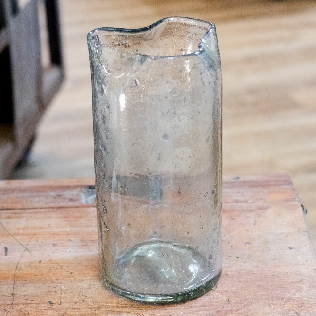 Recycled Stone Glass Round Vase