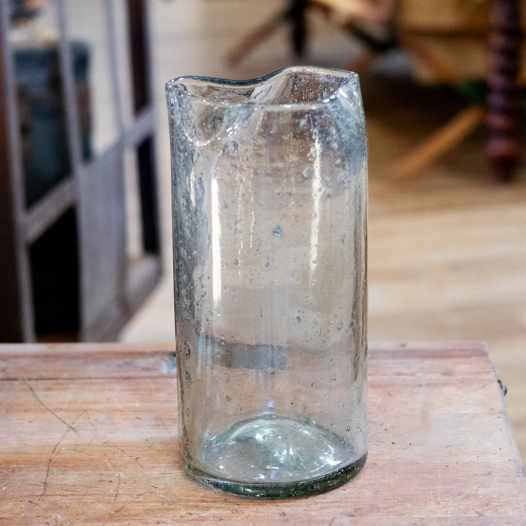 Recycled Stone Glass Round Vase