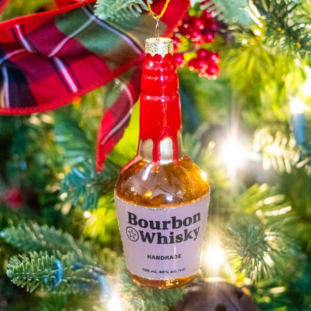 Bourbon Whiskey Glass Ornament