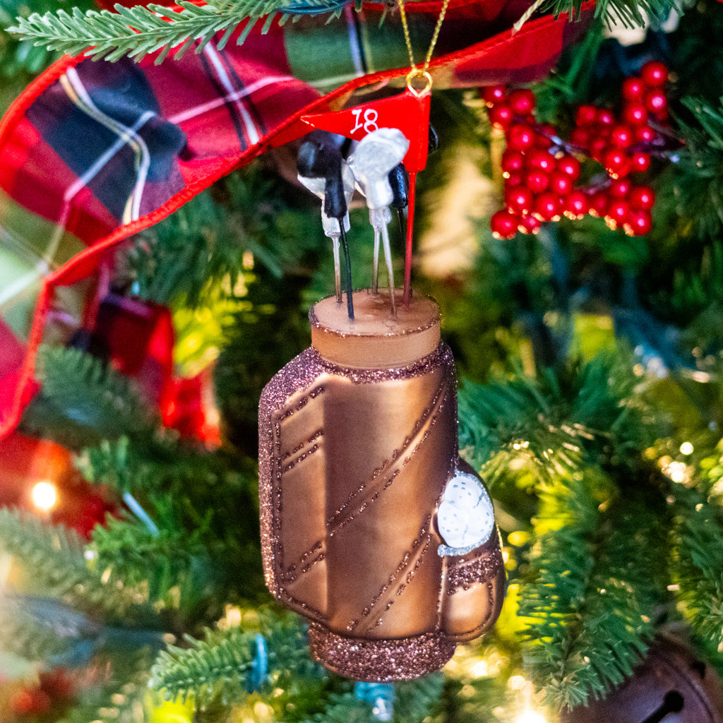 Golf Ball Glass Ornament