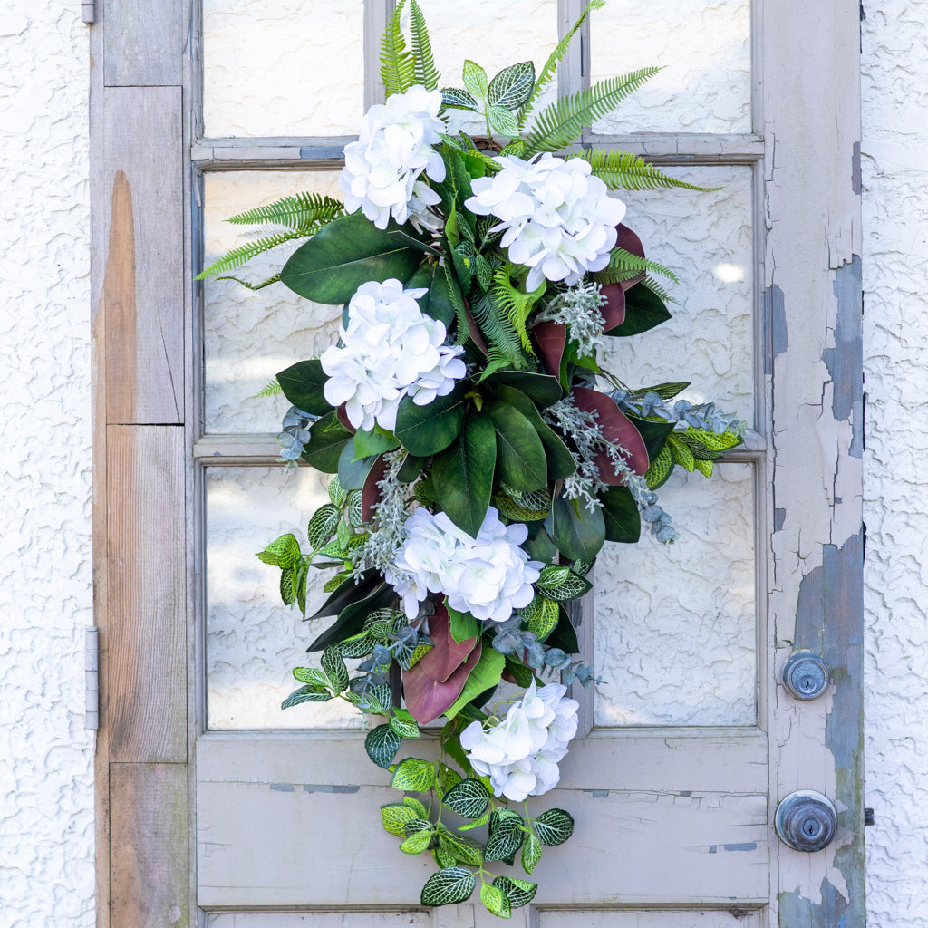 Essential White Hydrangea Down Drop