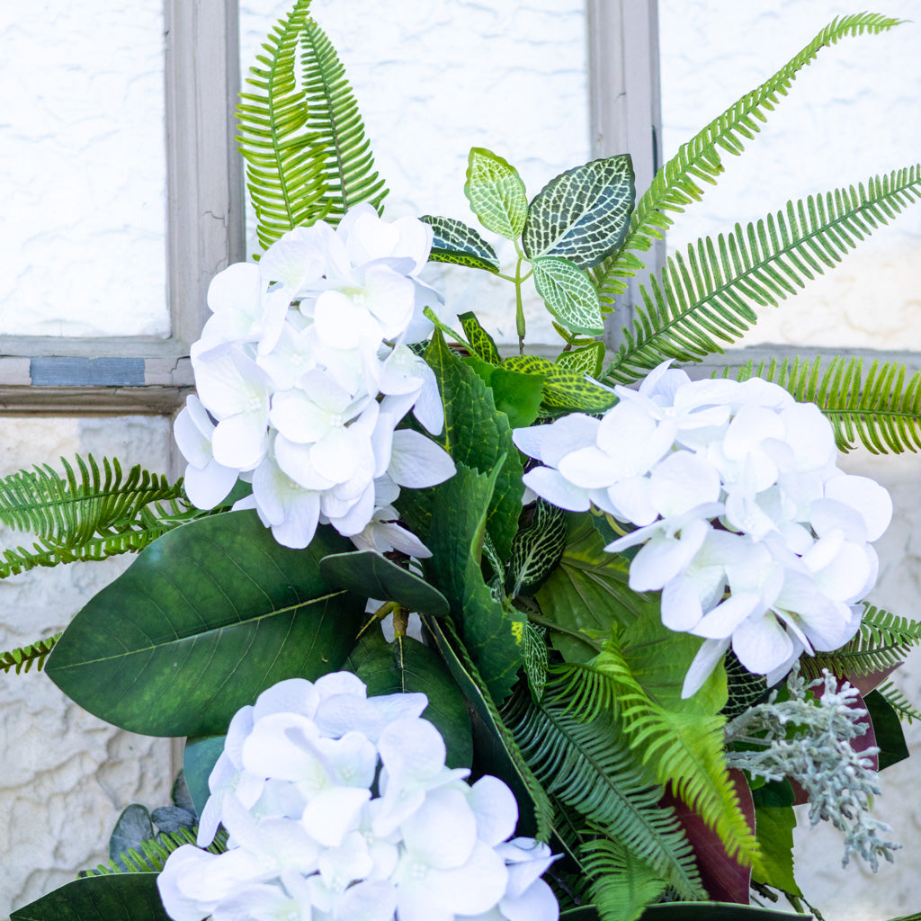 Essential White Hydrangea Down Drop