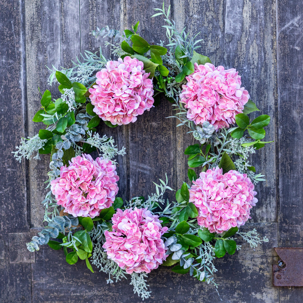 Pink Hydrangea Wreath