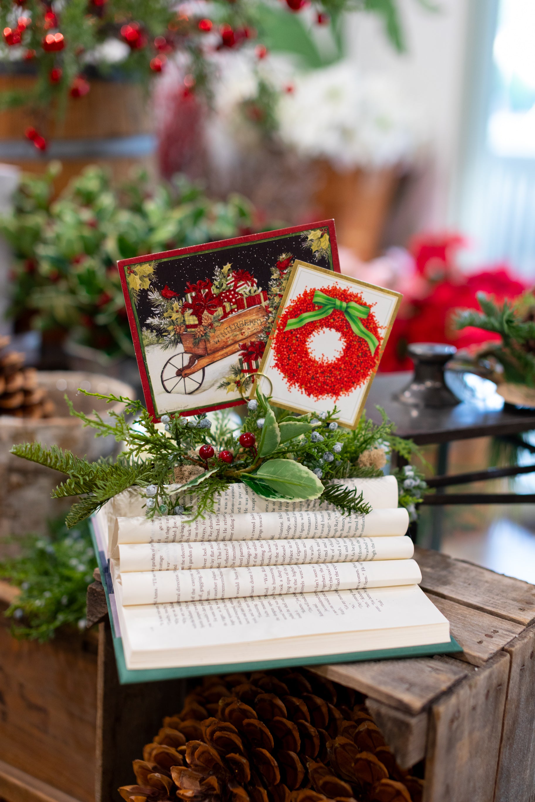 10.13.2026 @ 11AM | Once Upon A Christmas: Design a Christmas Card Holder from a Vintage Book with Guest Designer Debra Bish