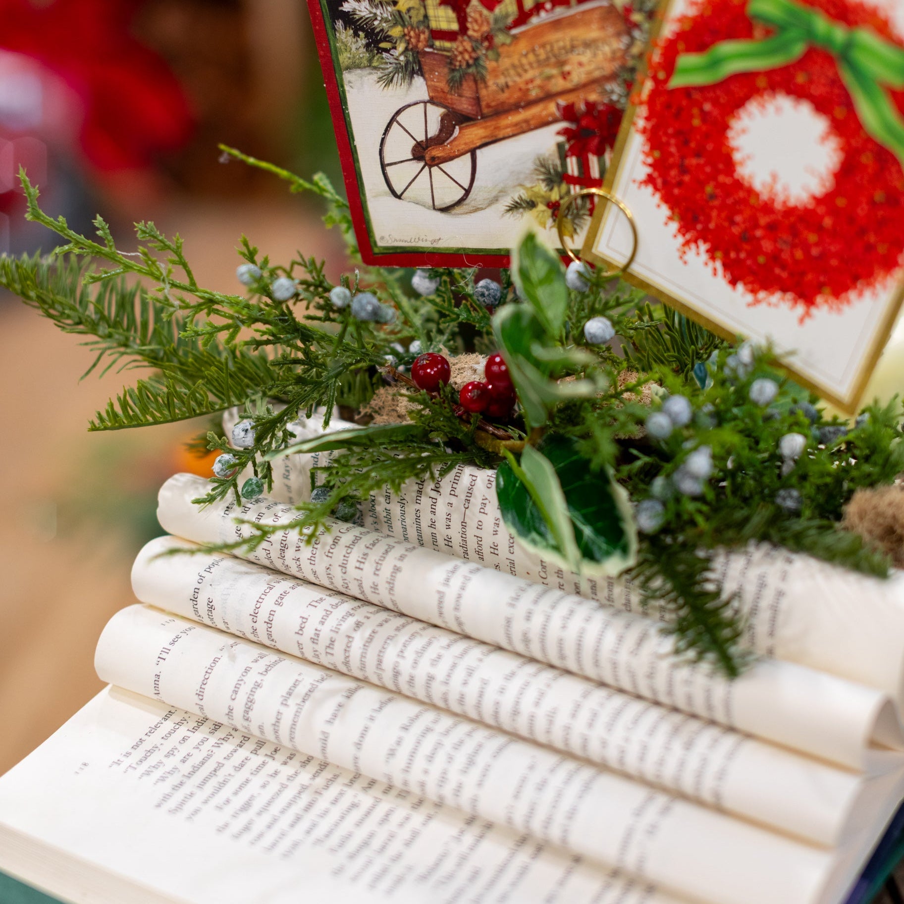10.13.2026 @ 11AM | Once Upon A Christmas: Design a Christmas Card Holder from a Vintage Book with Guest Designer Debra Bish