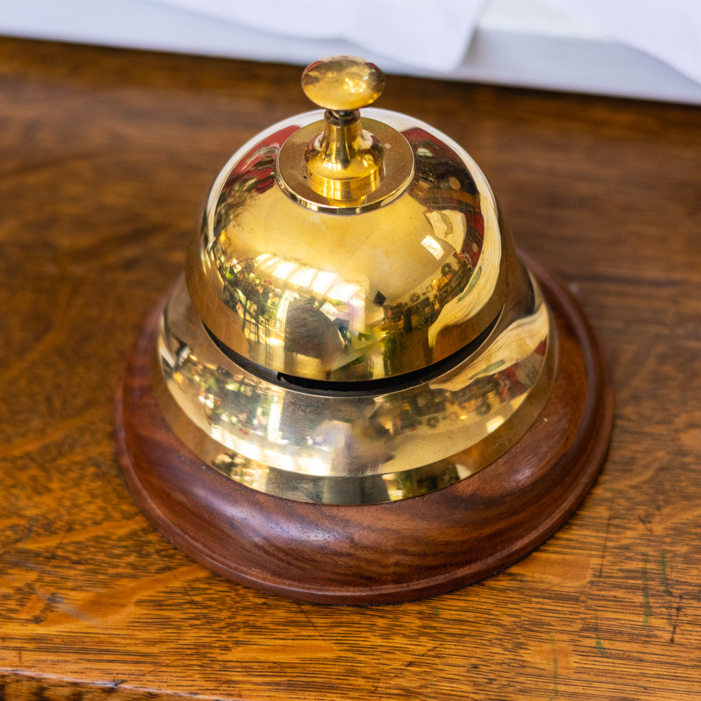Desk Bell Brass and Wood