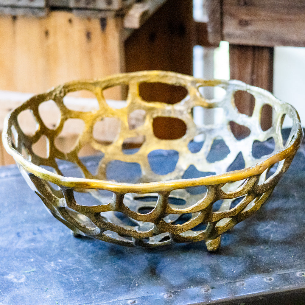 Metal Root Pattern Bowl