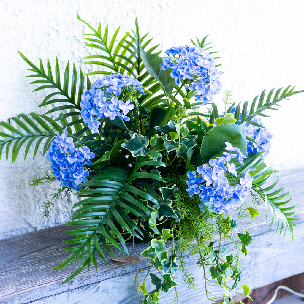 Blue Hydrangea Mix Elongated Drop In