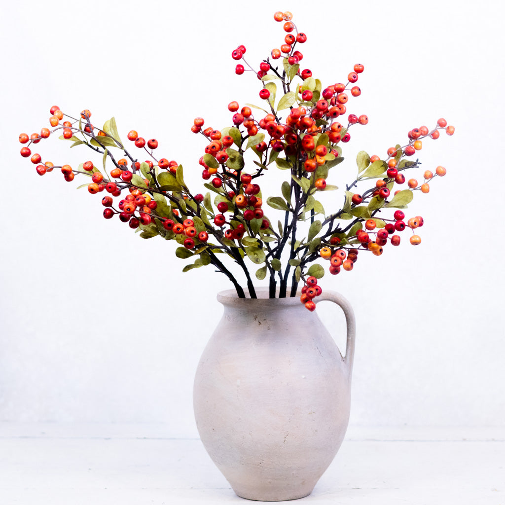 Berry Spray Orange with Leaves
