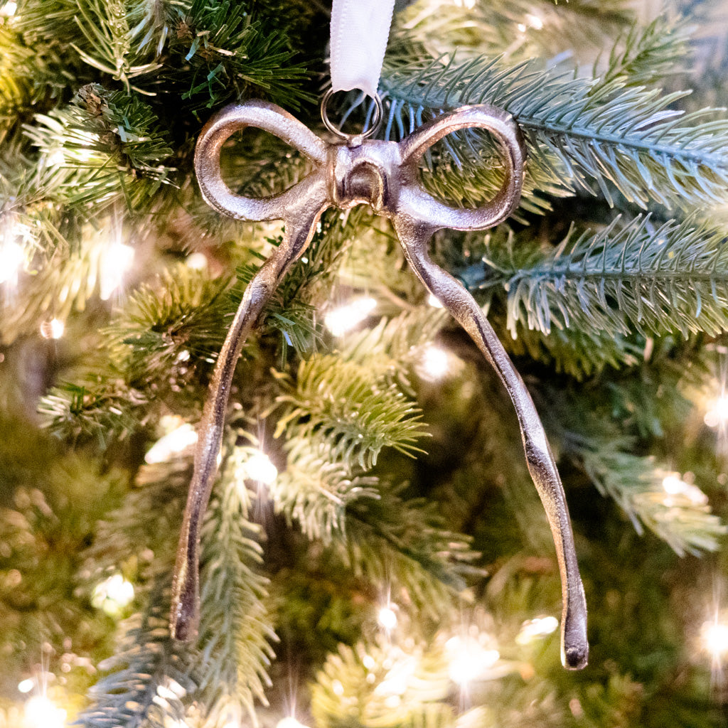 Gold Hanging Ribbon Ornament