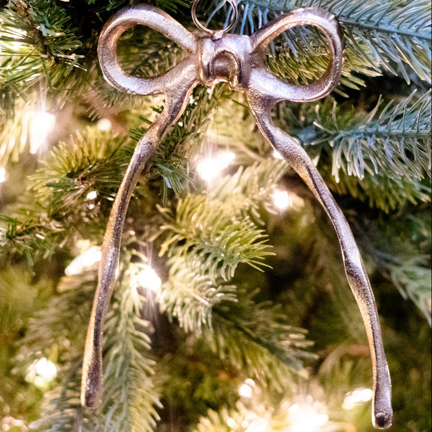 Gold Hanging Ribbon Ornament