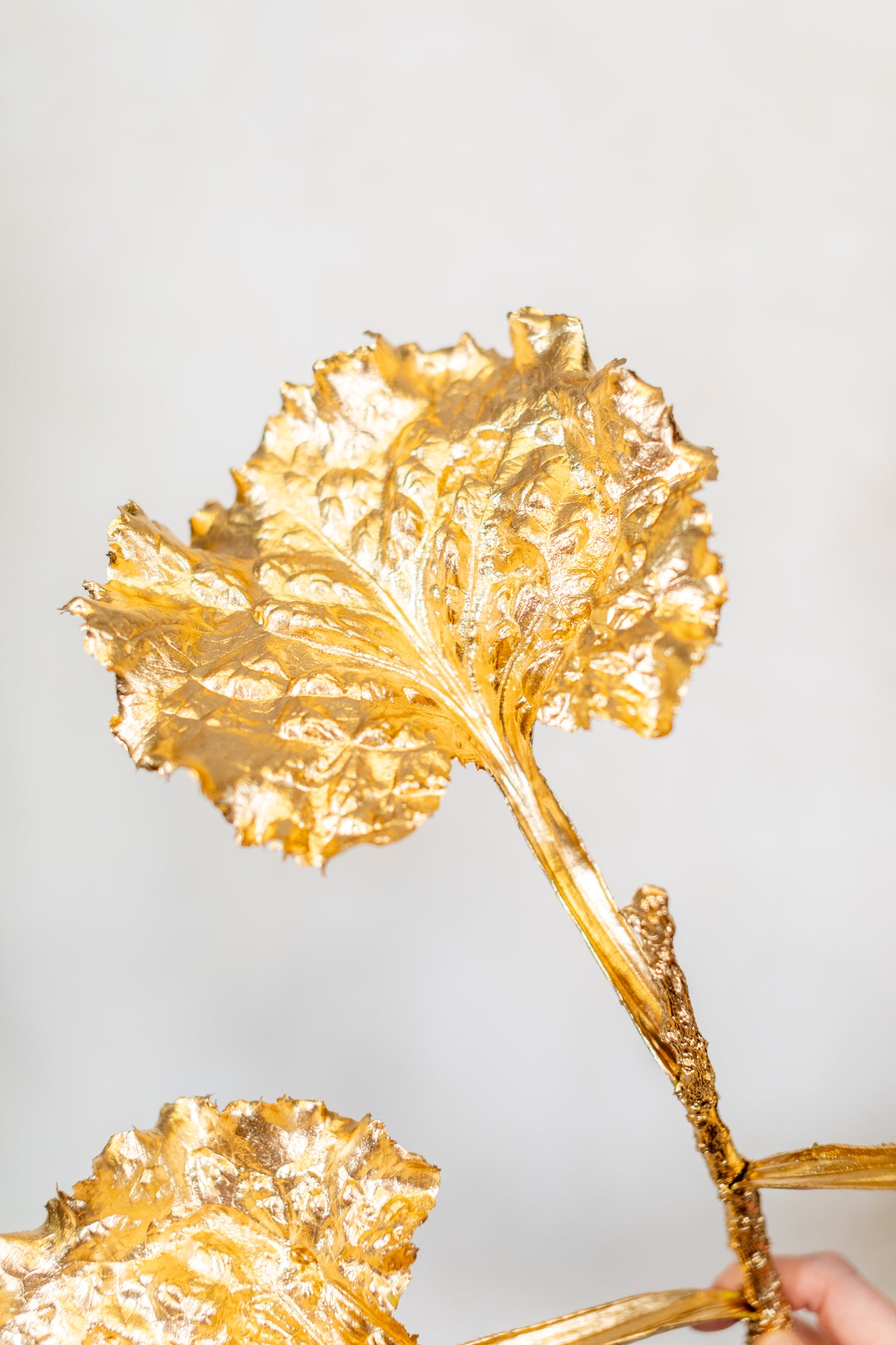 Metallic Ruffled Gold Spray