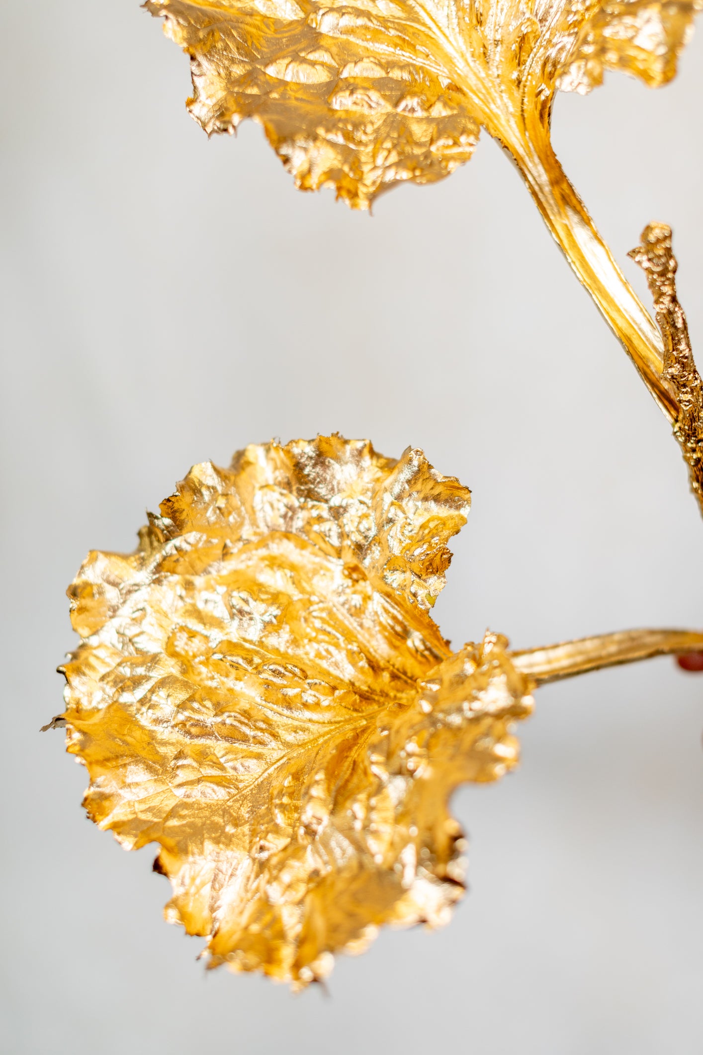 Metallic Ruffled Gold Spray