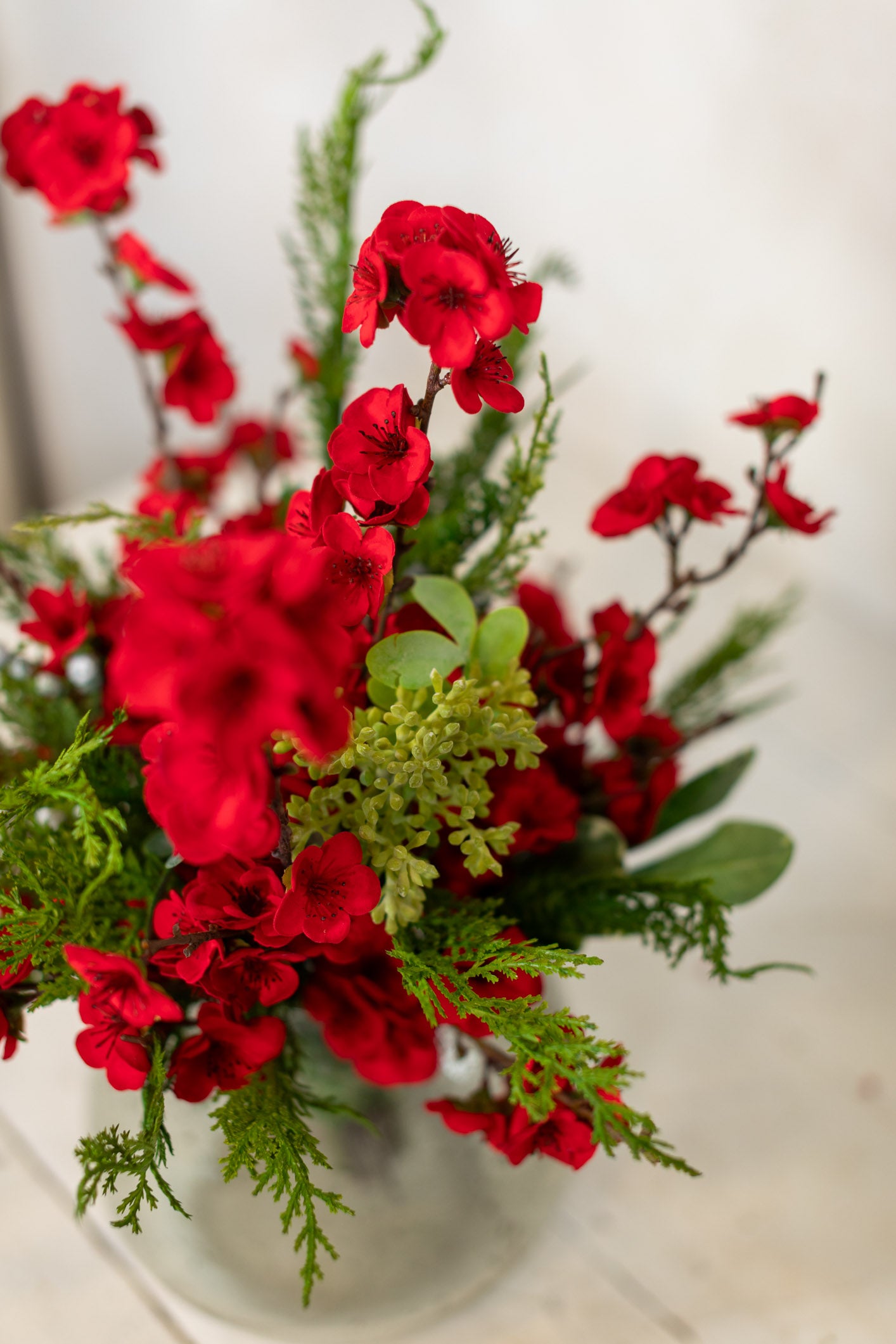 Holiday Cherry Blossom Bouquet Drop In