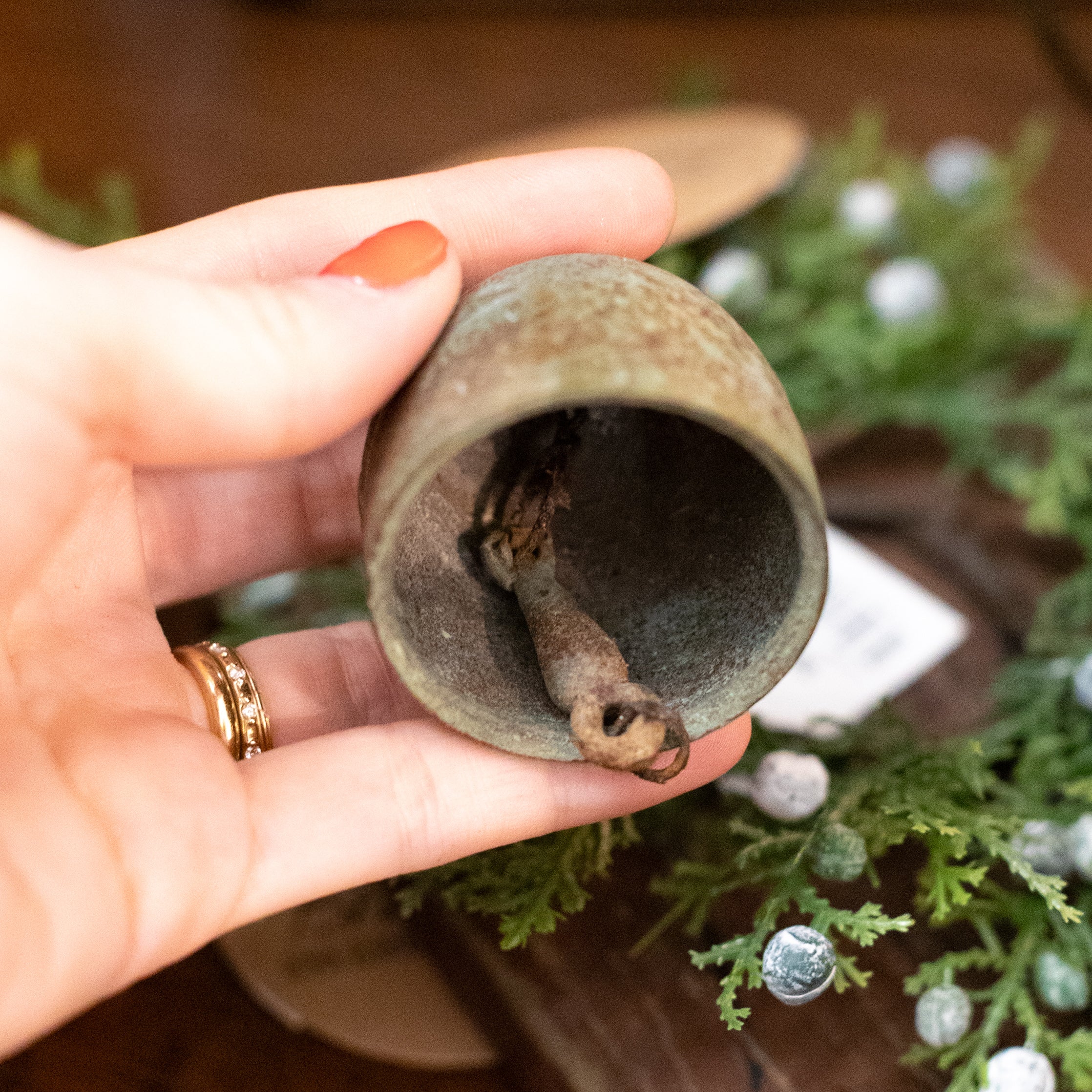 Small Signed Antique Bronze Arcosanti Bell
