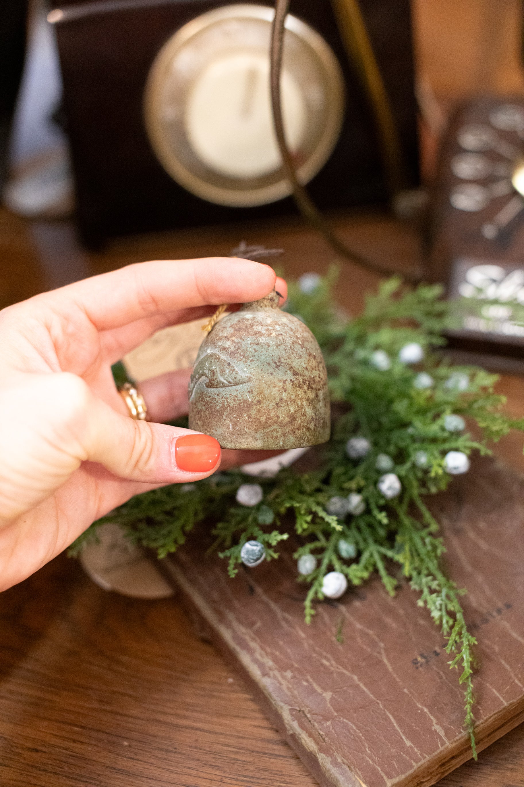 Small Signed Antique Bronze Arcosanti Bell