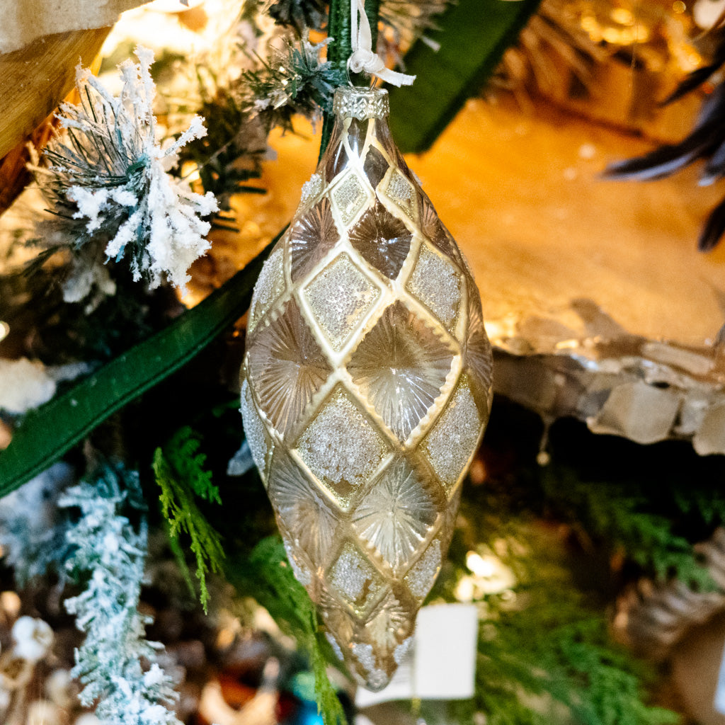 Glass Finial Harlequin Gold Multi Finial