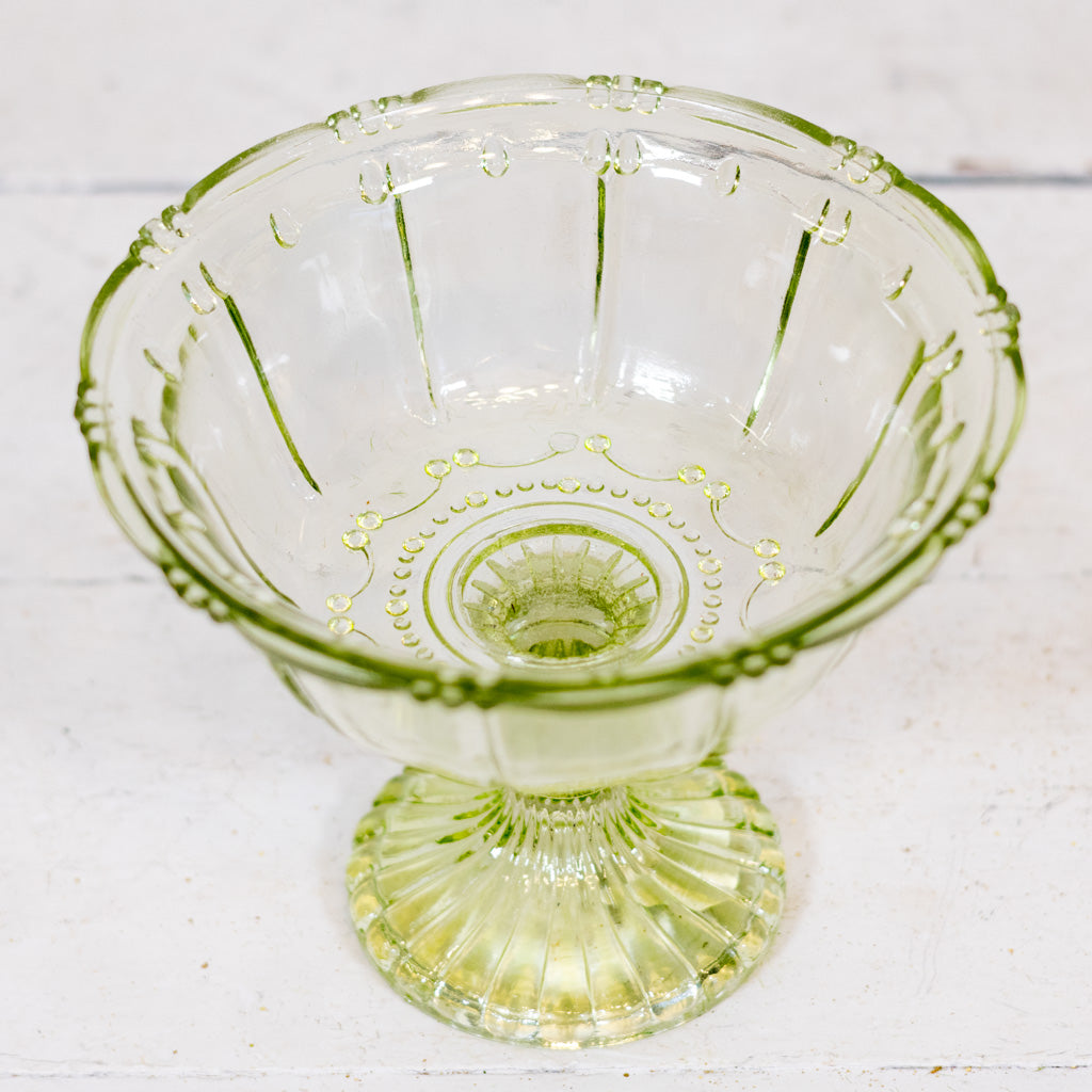 Vintage Hobnail Glass Pedestal Dish
