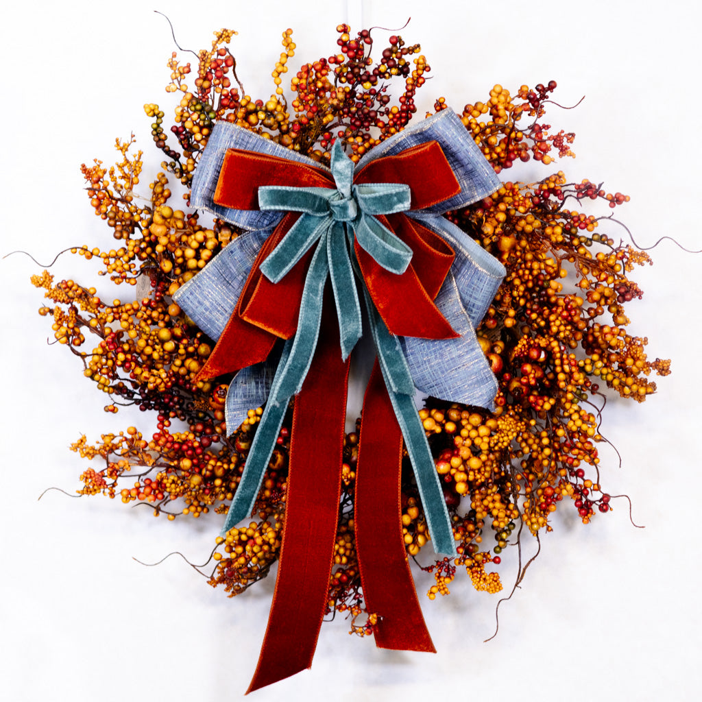 Denim and Rust Bow
